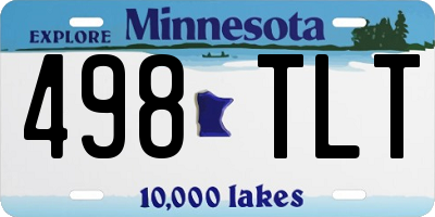 MN license plate 498TLT