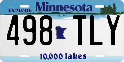 MN license plate 498TLY