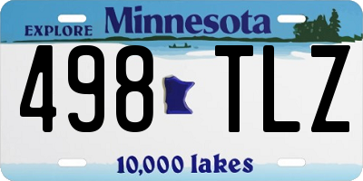 MN license plate 498TLZ