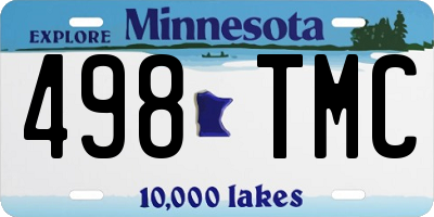 MN license plate 498TMC