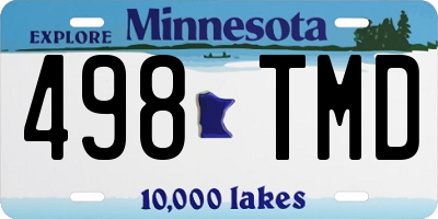 MN license plate 498TMD