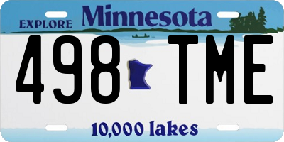 MN license plate 498TME