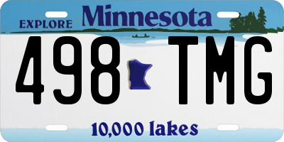 MN license plate 498TMG