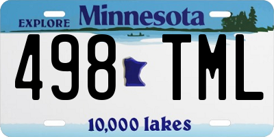 MN license plate 498TML