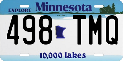 MN license plate 498TMQ