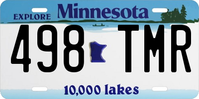 MN license plate 498TMR