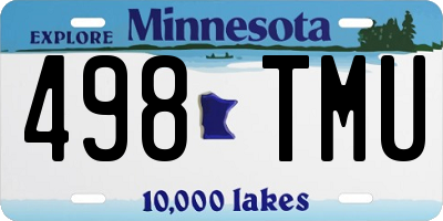 MN license plate 498TMU
