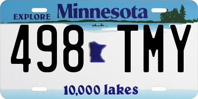 MN license plate 498TMY