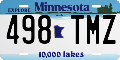 MN license plate 498TMZ