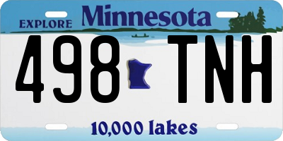 MN license plate 498TNH