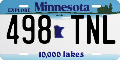 MN license plate 498TNL