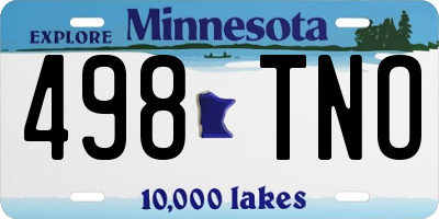 MN license plate 498TNO