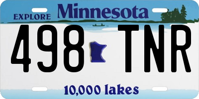 MN license plate 498TNR