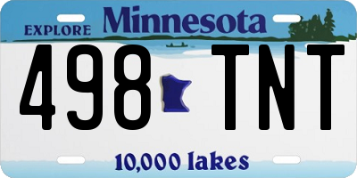 MN license plate 498TNT