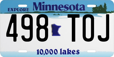 MN license plate 498TOJ