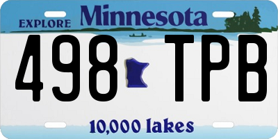 MN license plate 498TPB