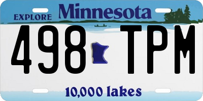 MN license plate 498TPM