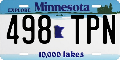MN license plate 498TPN