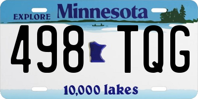 MN license plate 498TQG