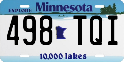MN license plate 498TQI