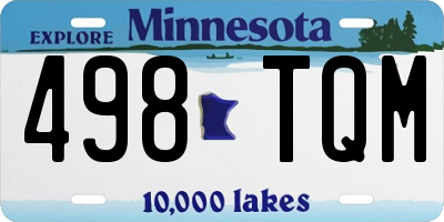 MN license plate 498TQM