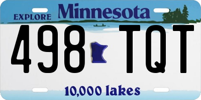 MN license plate 498TQT