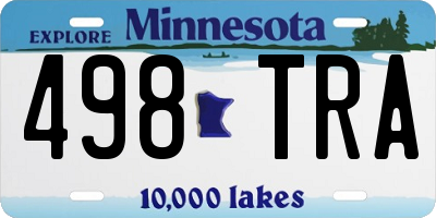 MN license plate 498TRA