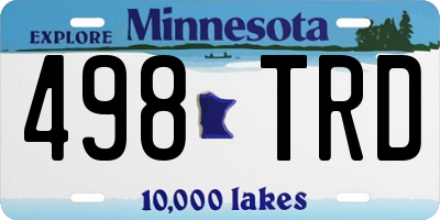 MN license plate 498TRD