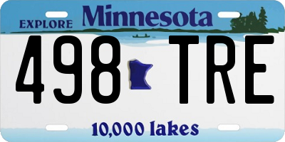 MN license plate 498TRE
