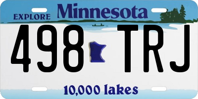 MN license plate 498TRJ