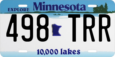 MN license plate 498TRR