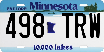 MN license plate 498TRW