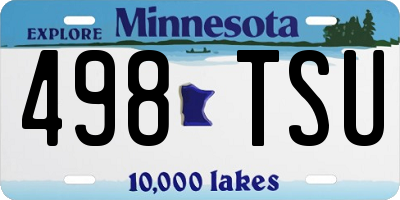 MN license plate 498TSU