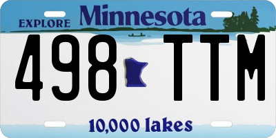 MN license plate 498TTM