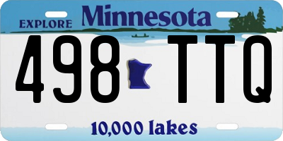 MN license plate 498TTQ