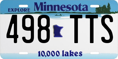 MN license plate 498TTS