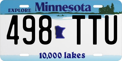 MN license plate 498TTU