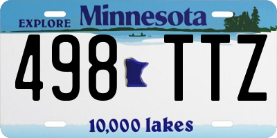 MN license plate 498TTZ