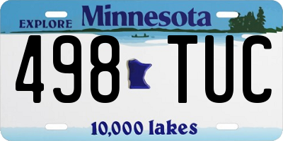 MN license plate 498TUC