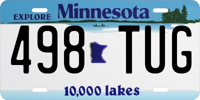 MN license plate 498TUG