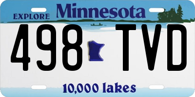 MN license plate 498TVD
