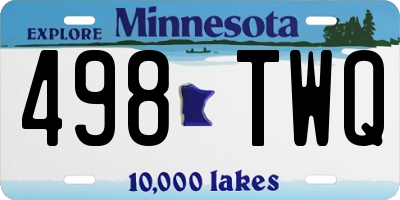 MN license plate 498TWQ