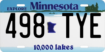 MN license plate 498TYE