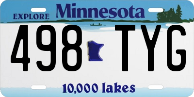 MN license plate 498TYG