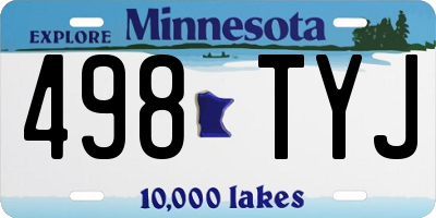 MN license plate 498TYJ
