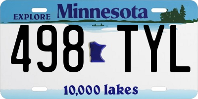 MN license plate 498TYL