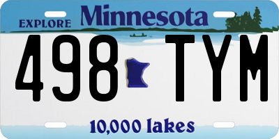 MN license plate 498TYM