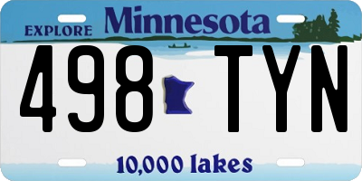MN license plate 498TYN