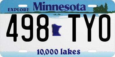 MN license plate 498TYO