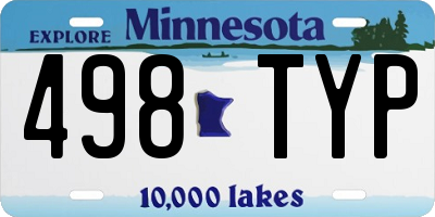MN license plate 498TYP